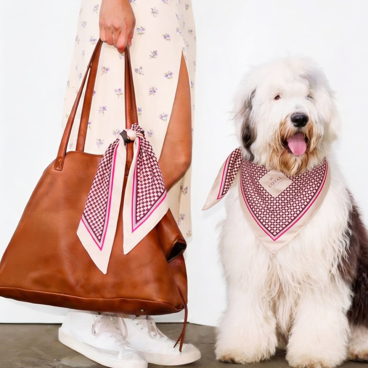 Pet Scarf · Bordeaux Pattern