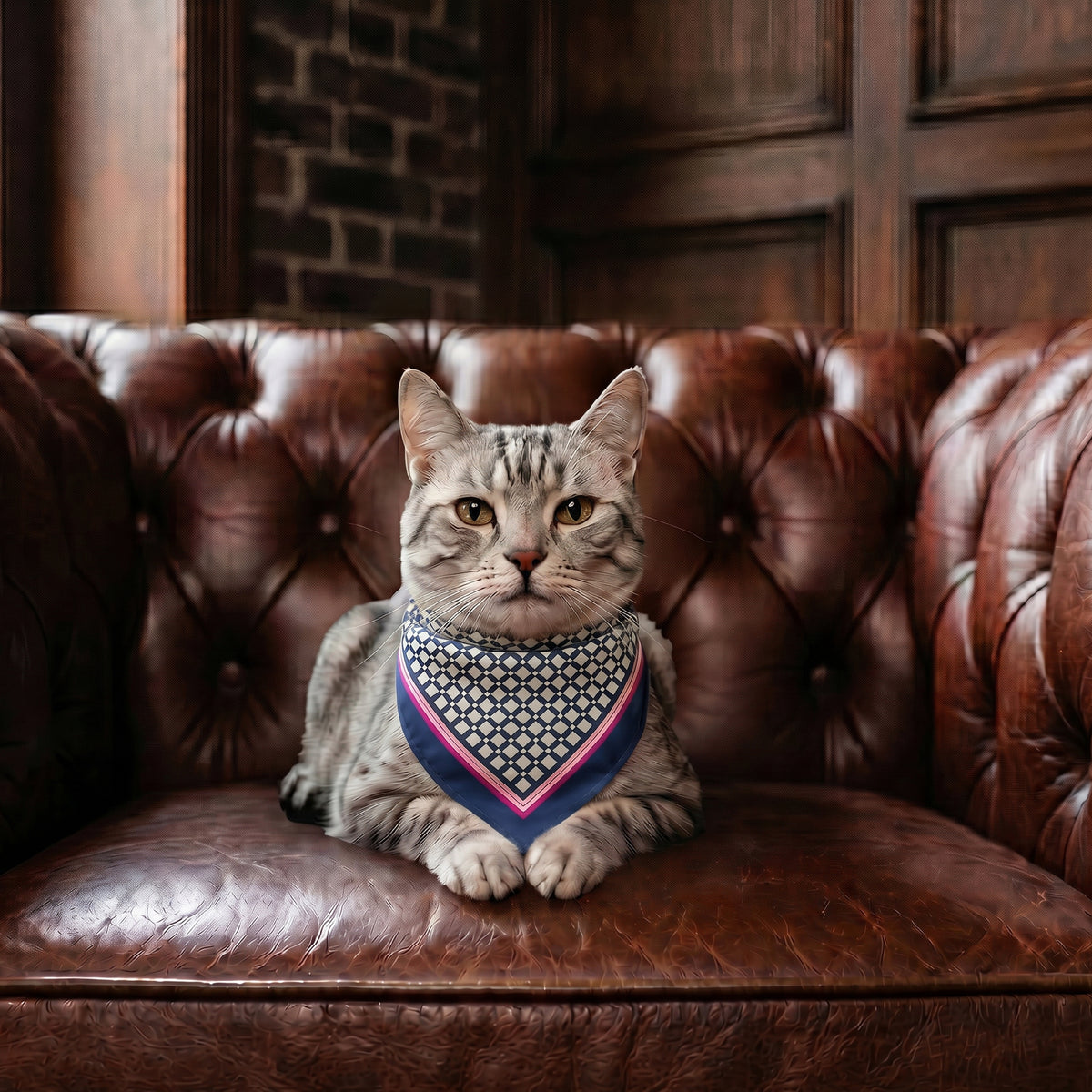 Pet Scarf · Blue Pattern