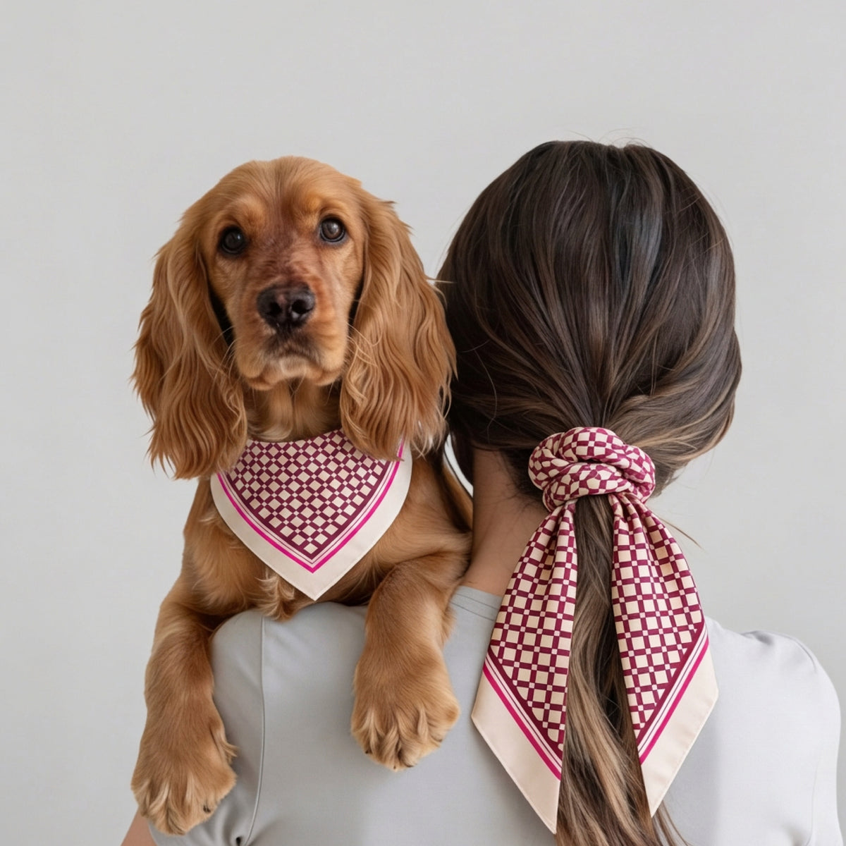 Pet Scarf · Bordeaux Pattern