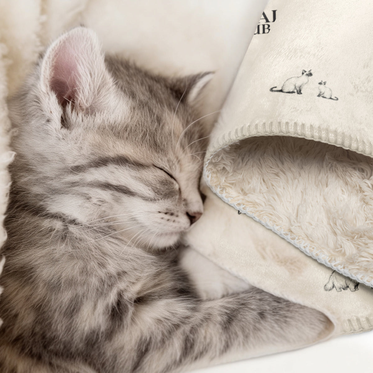 Cat Sherpa blanket