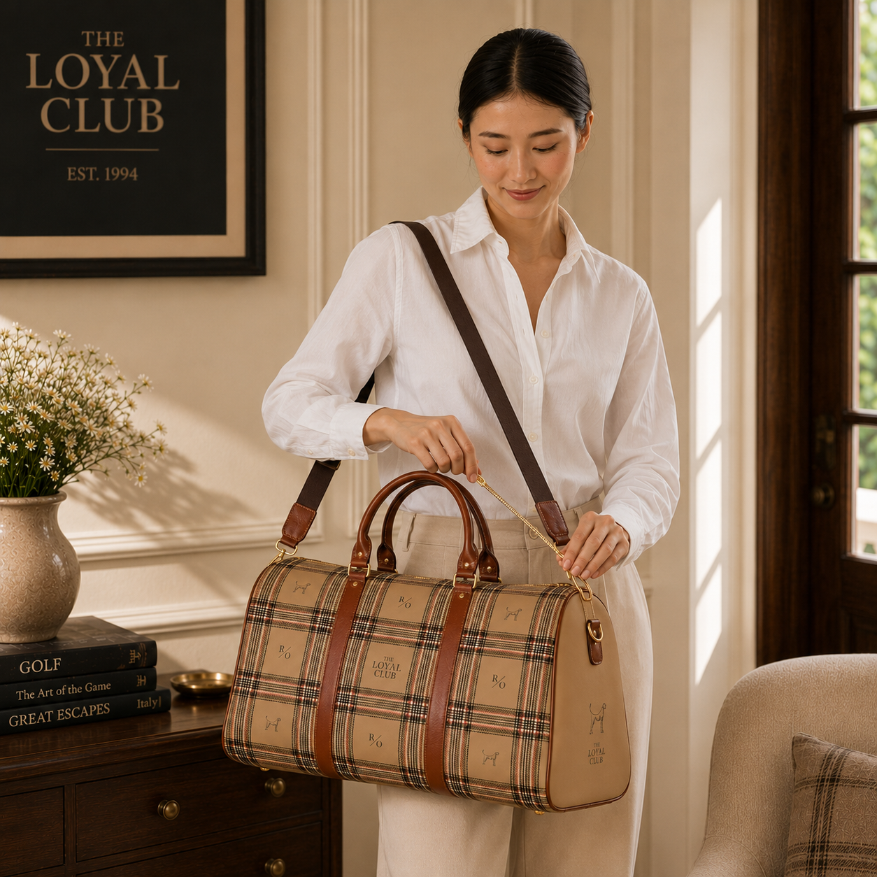 Custom Monogram Waterproof Travel Duffel Bag