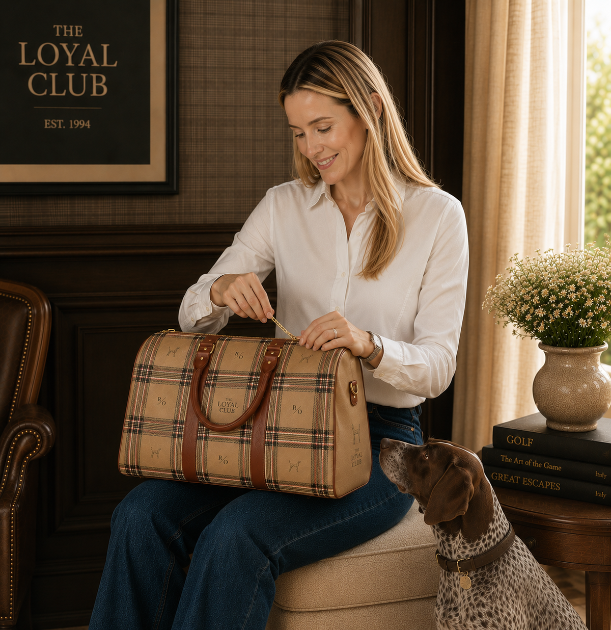 Custom Monogram Waterproof Travel Duffel Bag