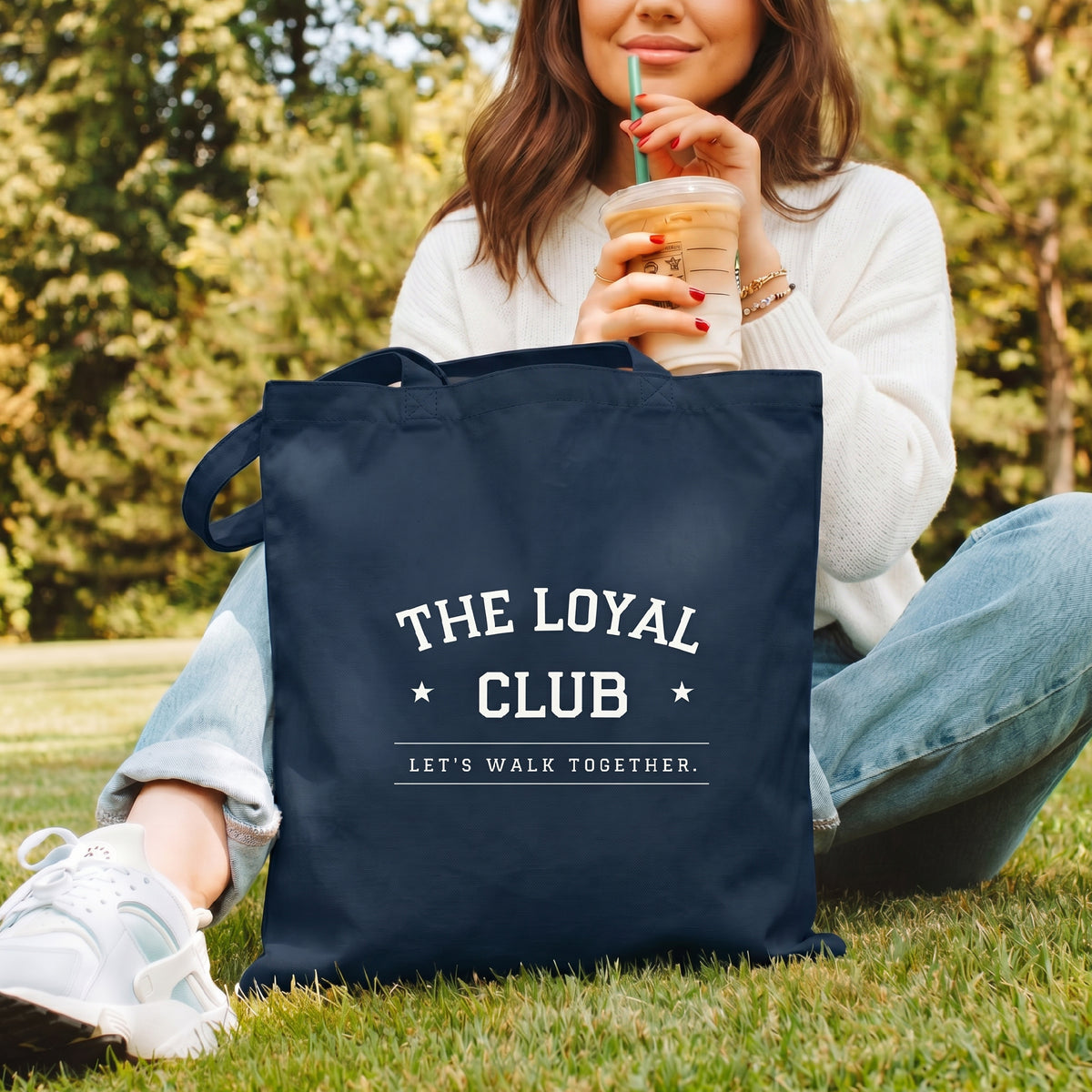 Cotton color tote bag · Blue