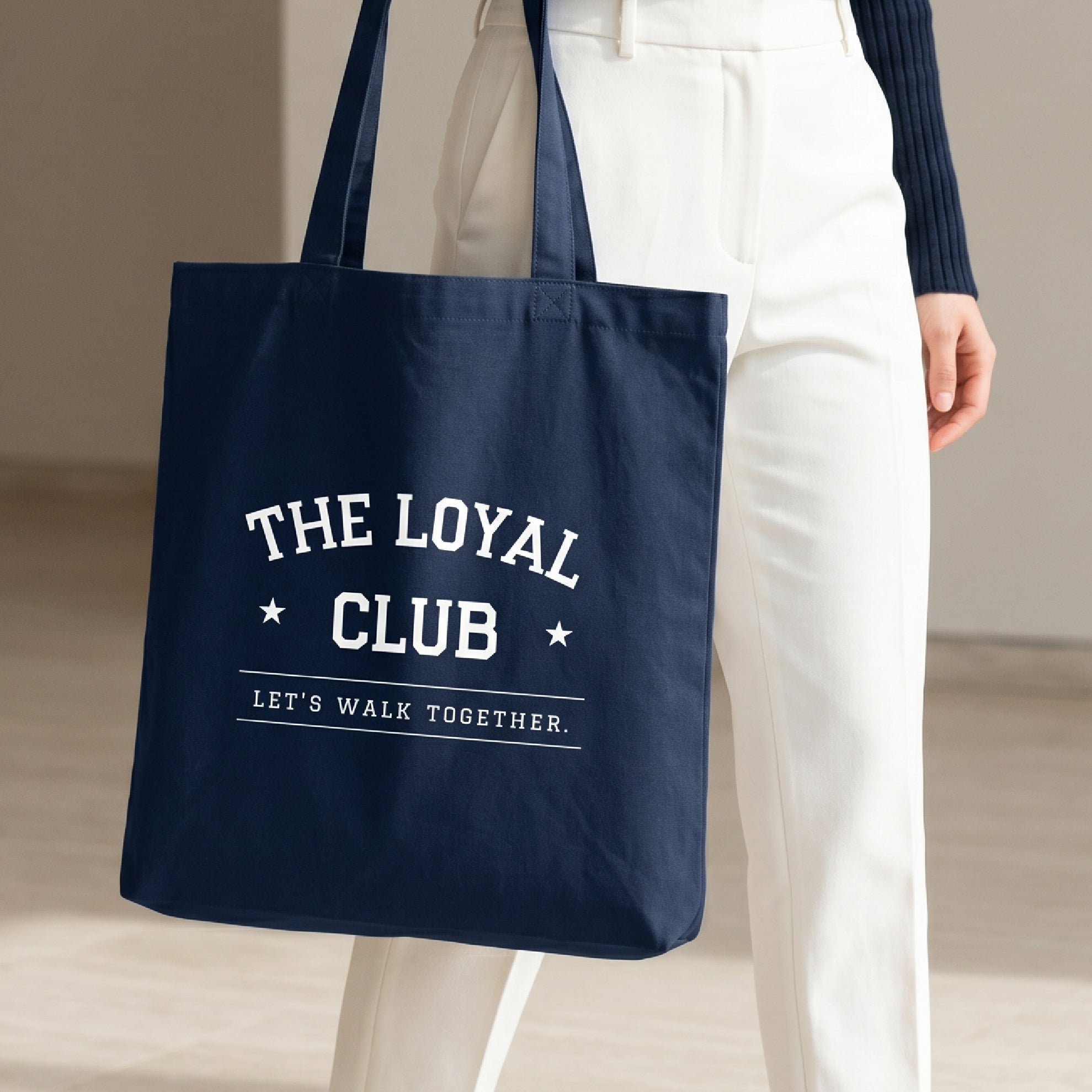 Cotton color tote bag · Blue